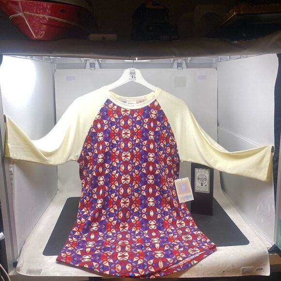 LU LA ROE Small, “RANDY” 3/4 Sleeve Baseball Tee NEW - Picture 1 of 11